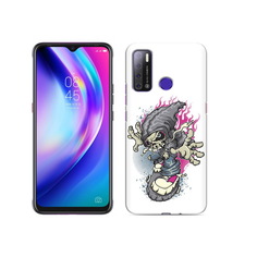Чехол MyPads Tocco для Tecno Pouvoir 4 нарисованный скелет на скейт борде