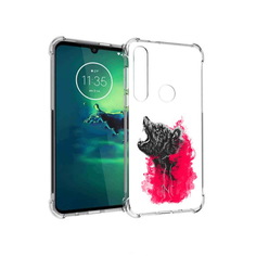 Чехол MyPads Tocco для Motorola Moto G8 Plus медведь в дымке (PT227062.344.463)