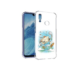 Чехол MyPads Tocco для Huawei P Smart (2019) Счастливый чемодан