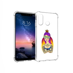Чехол MyPads Tocco для Xiaomi Redmi Note 6 девушка в татуировках с короной