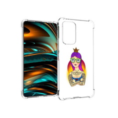 Чехол MyPads Tocco для Samsung Galaxy A53 5G девушка в татуировках с короной