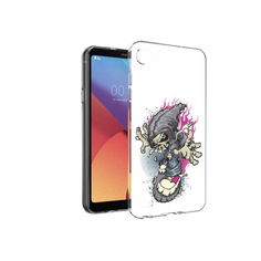 Чехол MyPads Tocco для LG G6 mini нарисованный скелет на скейт борде