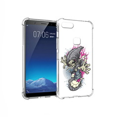 Чехол MyPads Tocco для Vivo X20 нарисованный скелет на скейт борде (PT108350.433.512)