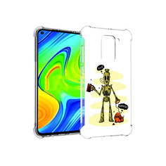 Чехол MyPads Tocco для Xiaomi Redmi Note 9 прикольный робот (PT150805.258.557)