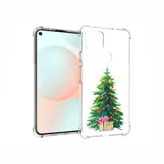 Чехол MyPads Tocco для Google Pixel 5A Елка новогодняя с подарками акварель