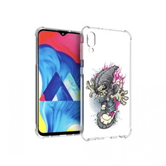 Чехол MyPads Tocco для Samsung Galaxy M10 нарисованный скелет на скейт борде
