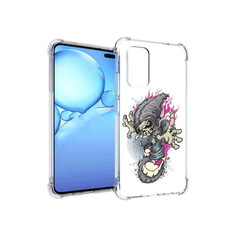 Чехол MyPads Tocco для Vivo V19 нарисованный скелет на скейт борде (PT147328.392.512)