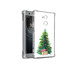 Чехол MyPads Tocco для Sony Xperia XA2 Елка новогодняя с подарками акварель