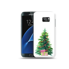 Чехол MyPads Tocco для Samsung Galaxy S7 Елка новогодняя с подарками акварель