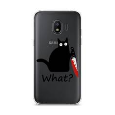Чехол на Samsung Galaxy J2 2018 "Котик с ножом" Case Place