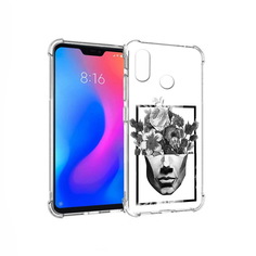 Чехол MyPads Tocco для Xiaomi Redmi 6 Pro черно белая ваза в абстракции (PT113887.306.678)