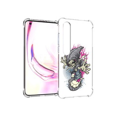 Чехол MyPads Tocco для Xiaomi Mi 10 Pro нарисованный скелет на скейт борде