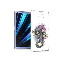 Чехол MyPads Tocco для Sony Xperia 10 нарисованный скелет на скейт борде