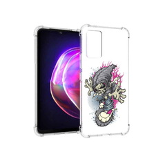 Чехол MyPads Tocco для Vivo V21 нарисованный скелет на скейт борде (PT161781.395.512)
