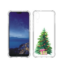 Чехол MyPads Tocco для Huawei P20 Елка новогодняя с подарками акварель (PT108006.52.78)