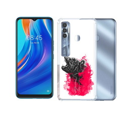 Чехол MyPads Tocco для Tecno Spark 7 Pro медведь в дымке