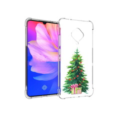 Чехол MyPads Tocco для Vivo V17 Елка новогодняя с подарками акварель (PT147343.378.78)