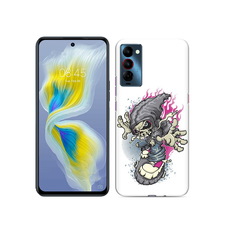 Чехол MyPads Tocco для Tecno Camon 18 нарисованный скелет на скейт борде