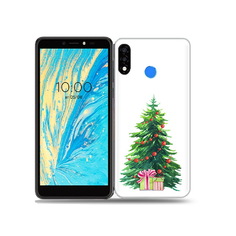 Чехол MyPads Tocco для BQ 5740G Spring Елка новогодняя с подарками акварель