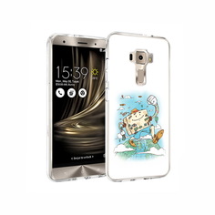Чехол MyPads Tocco для Asus ZenFone 3 Счастливый чемодан