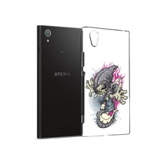 Чехол MyPads Tocco для Sony Xperia XA1 Plus нарисованный скелет на скейт борде
