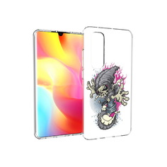 Чехол MyPads Tocco для Xiaomi Mi Note 10 Lite нарисованный скелет на скейт борде