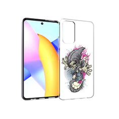 Чехол MyPads Tocco для Huawei Honor 10 X Lite нарисованный скелет на скейт борде