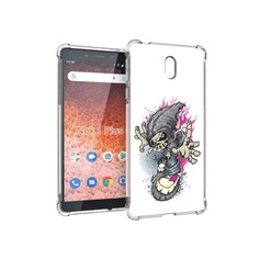 Чехол MyPads Tocco для Nokia 1 Plus нарисованный скелет на скейт борде (PT129147.112.512)