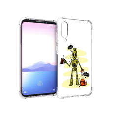 Чехол MyPads Tocco для Meizu 16XS прикольный робот (PT136345.89.557)