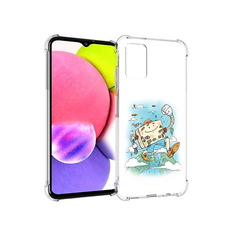 Чехол MyPads Tocco для Samsung Galaxy A03s Счастливый чемодан (PT162170.549.166)
