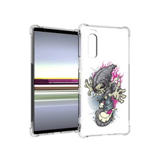 Чехол MyPads Tocco для Sony Xperia 5 нарисованный скелет на скейт борде (PT139963.234.512)