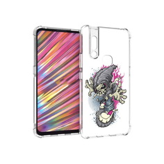 Чехол MyPads Tocco для Vivo V15 нарисованный скелет на скейт борде (PT127905.397.512)