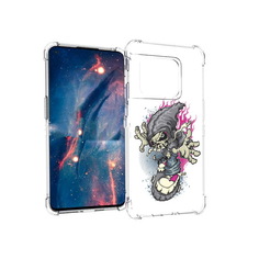 Чехол MyPads Tocco для OnePlus 10 Pro нарисованный скелет на скейт борде
