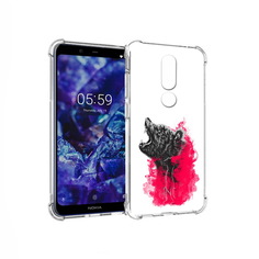 Чехол MyPads Tocco для Nokia 5.1 Plus медведь в дымке (PT119548.120.463)