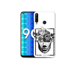 Чехол MyPads Tocco для Honor 9C черно белая ваза в абстракции (PT149389.41.678)