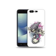 Чехол MyPads Tocco для Asus ZenFone 4 Pro (ZS551KL) нарисованный скелет на скейт борде