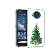 Чехол MyPads Tocco для Nokia X100 Елка новогодняя с подарками акварель (PT227057.109.78)