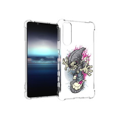 Чехол MyPads Tocco для Sony Xperia 5 нарисованный скелет на скейт борде (PT154834.228.512)