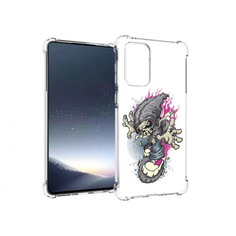 Чехол MyPads Tocco для Samsung Galaxy A73 нарисованный скелет на скейт борде