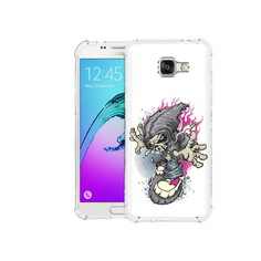 Чехол MyPads Tocco для Samsung Galaxy A5 (2016) нарисованный скелет на скейт борде