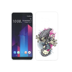 Чехол MyPads Tocco для HTC U11 EYEs нарисованный скелет на скейт борде