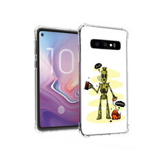 Чехол MyPads Tocco для Samsung Galaxy S10 прикольный робот (PT125897.498.557)