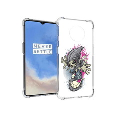 Чехол MyPads Tocco для OnePlus 7T нарисованный скелет на скейт борде (PT227044.138.512)