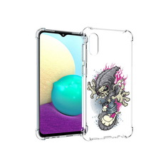 Чехол MyPads Tocco для Samsung Galaxy M02 нарисованный скелет на скейт борде