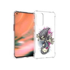 Чехол MyPads Tocco для OnePlus Nord 2 5G нарисованный скелет на скейт борде