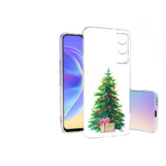 Чехол MyPads Tocco для Vivo V21E Елка новогодняя с подарками акварель (PT161736.380.78)