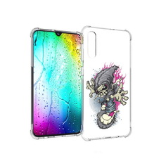 Чехол MyPads Tocco для Samsung Galaxy A30s нарисованный скелет на скейт борде