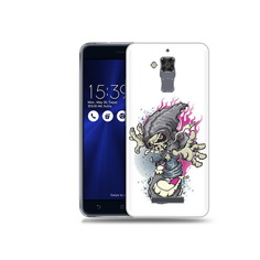Чехол MyPads Tocco для Asus ZenFone 3 Max ‏(ZC520TL) нарисованный скелет на скейт борде