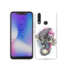 Чехол MyPads Tocco для Tecno Camon 11 Pro нарисованный скелет на скейт борде