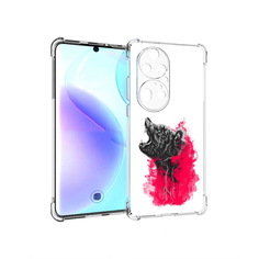 Чехол MyPads Tocco для Huawei P50 Pro медведь в дымке